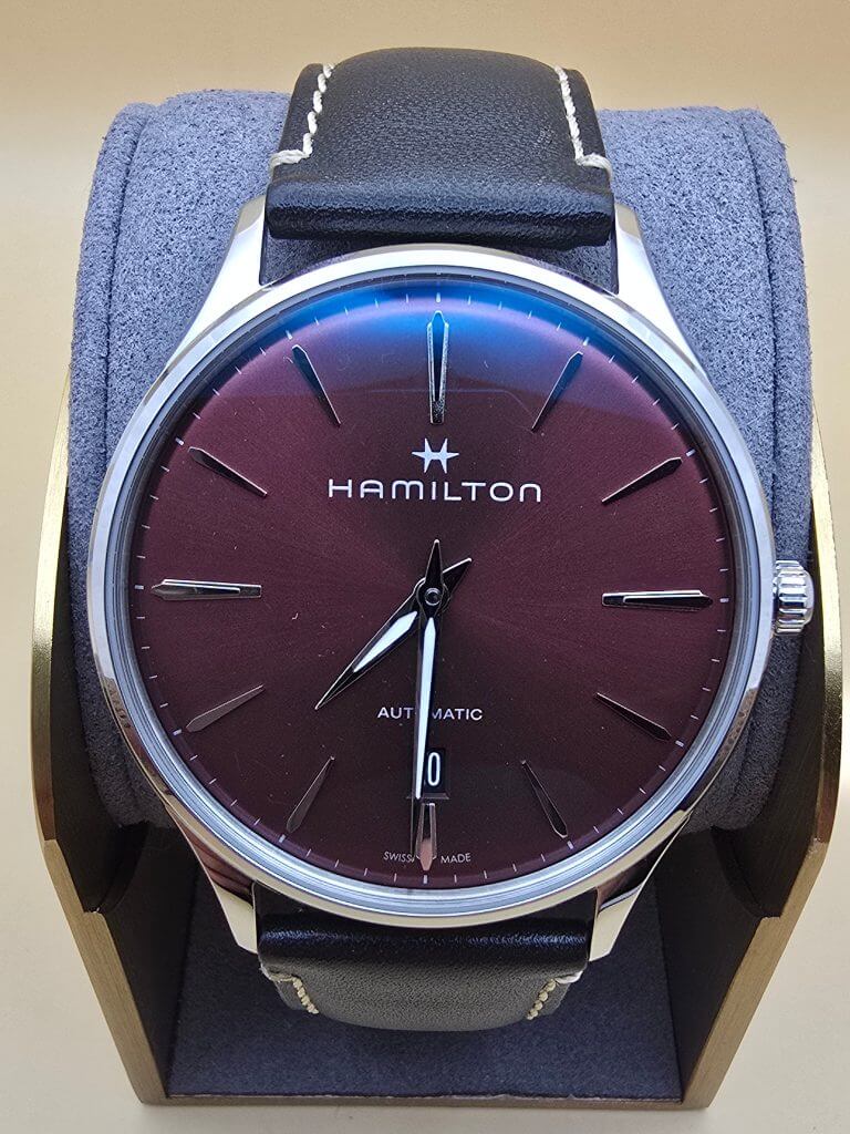 Hamilton Jazzmaster Thinline Burgundy 40mm full set ETA2892