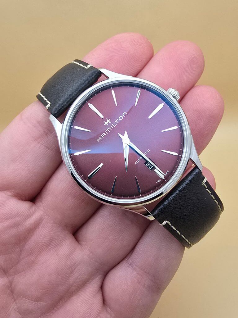 Hamilton Jazzmaster Thinline Burgundy 40mm full set ETA2892