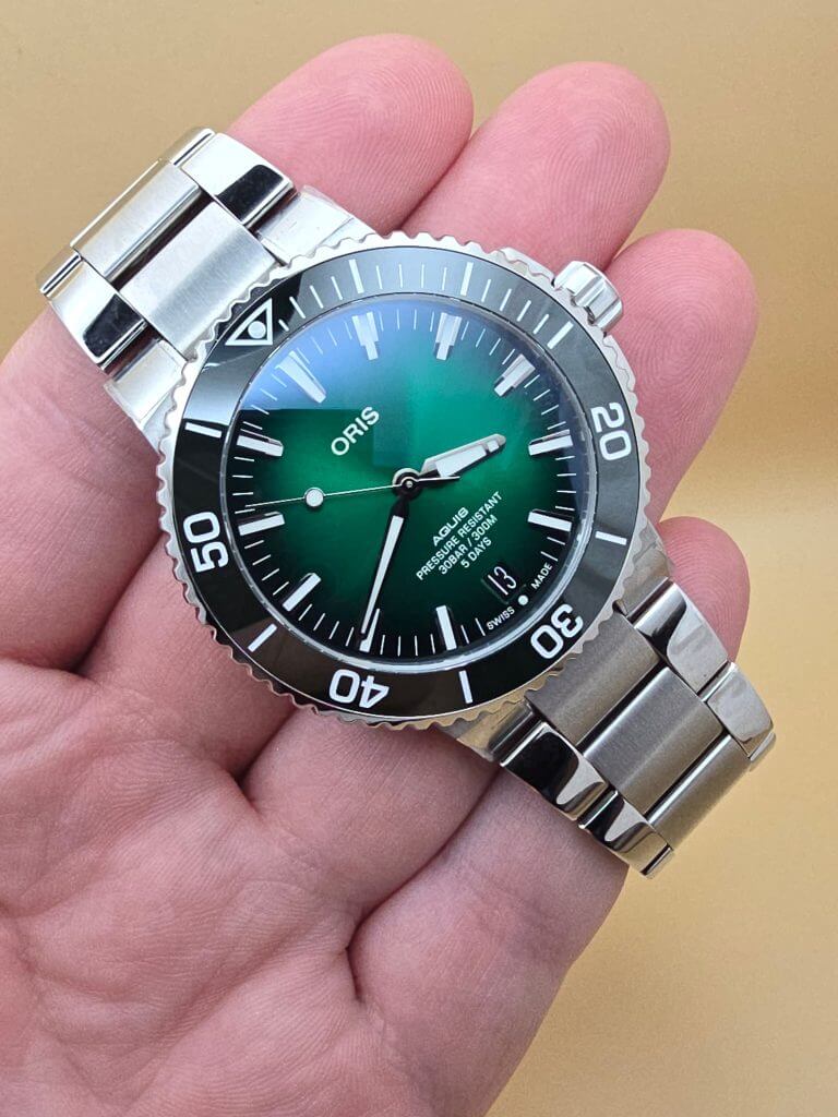 Oris Green Aquis Caliber400 5days inhouse nou full set garanție 10 ani
